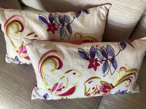 Pair next embroidered - of,