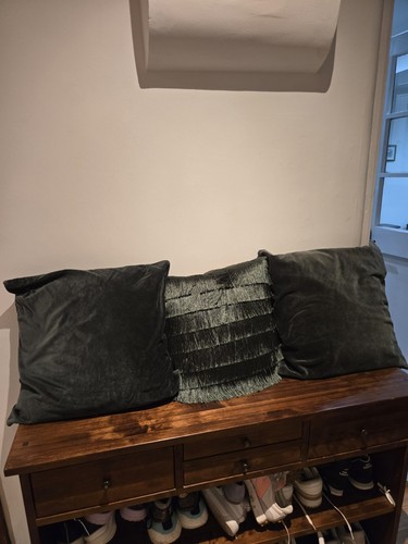 Forest green cushions - x,