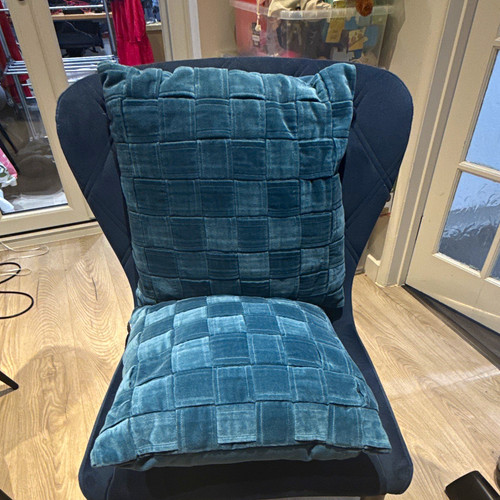 Next teal velvet - , square